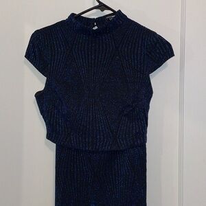 Top and high rise skirt fashion nova